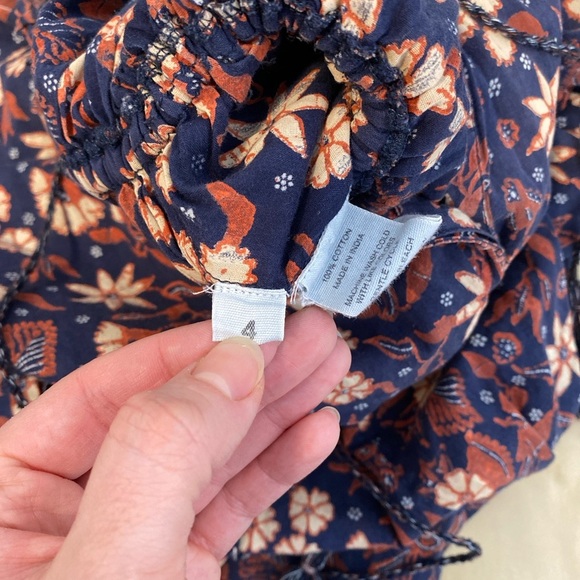 Ulla Johnson Delphine Floral Ruffle Jumpsuit Navy Blue Multi Color Floral Size 4 - Picture 4 of 13